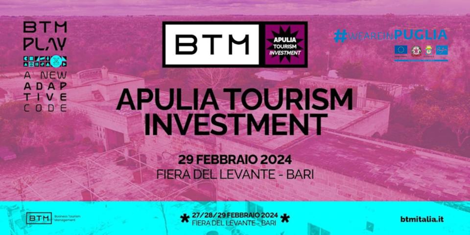 APULIA TOURISM INVESTMENT, il primo evento rivolto agli investimenti nel settore turistico in Puglia