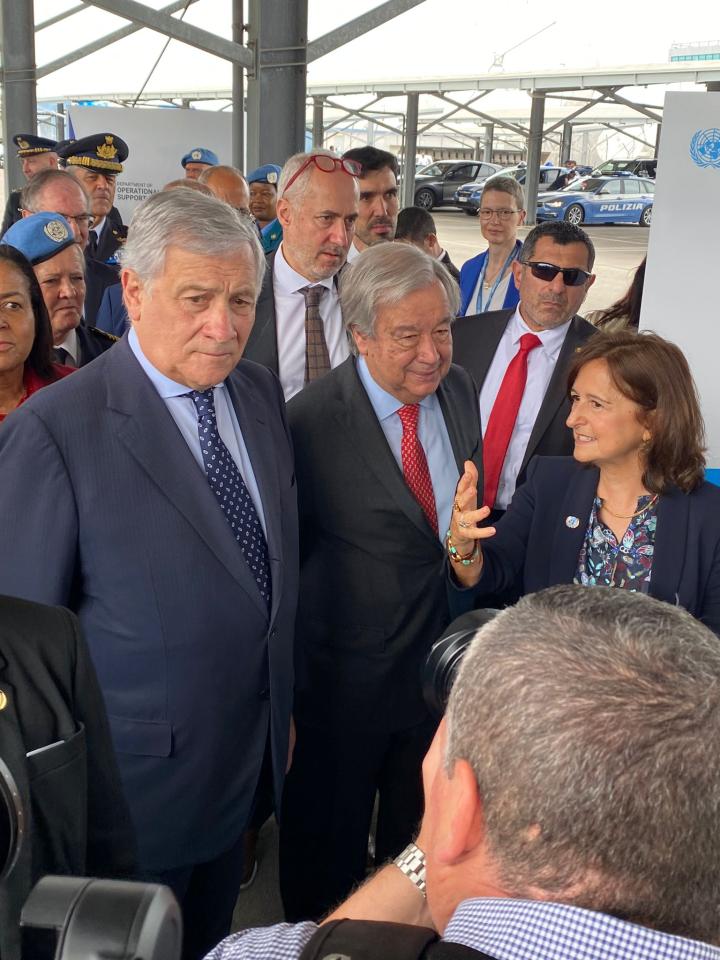 Guterres alla base ONU di Brindisi: 