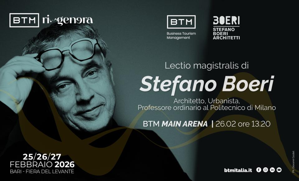 A BTM Italia la Lectio Magistralis di Stefano Boeri su turismo sostenibile e territorio
