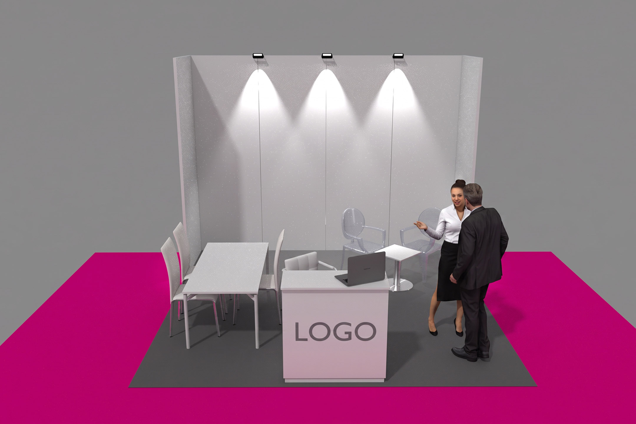 Render della postazione 4×4 con l’allestimento standard